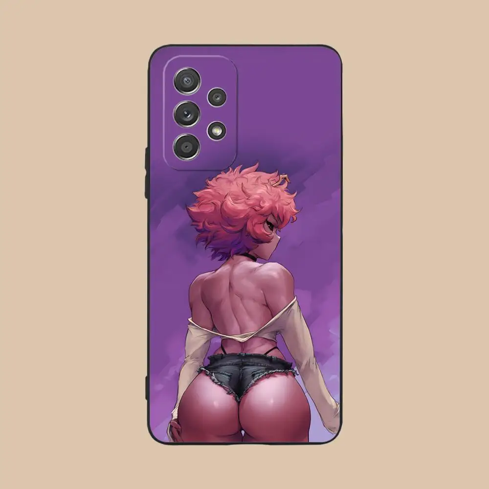 حافظة هاتف Hero Academia Mina Ashido لهاتف سامسونج جالاكسي M55 54 42 35 34 33 32 23 22 15 14 13 12 F55 5G لون واقي جميل