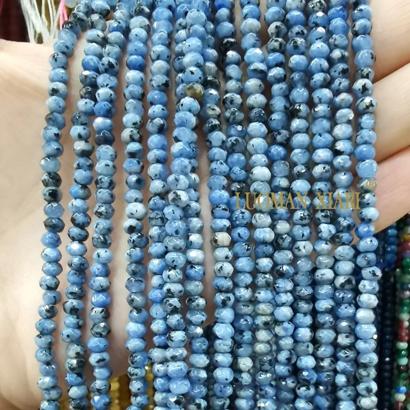 3x4MM Faceted Abacus Natural Stone Imitate Turquoise Wheels Loose Spacer Beads for Jewelry Making Diy Bracelet  Accessories 15\'\'