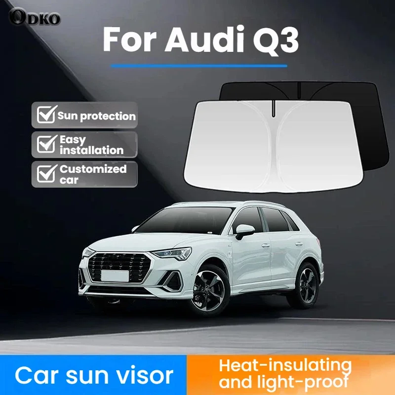 

For Audi Q3 Interior Accessories Car Front Window Durable Sunshade Custom Fit Windshield UV Protection Sun Shade Heat Insulation