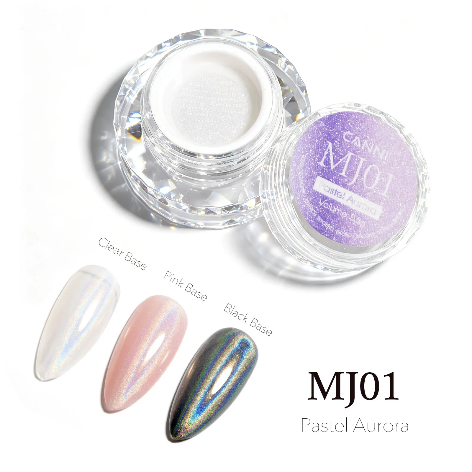 CANNI Top Coat für Chrompuder 9ml Einfach Aufzutragen mit Stärkerem Spiegeleffekt Metallischer Spiegelpigment für Gel-Nagelkunst Salon