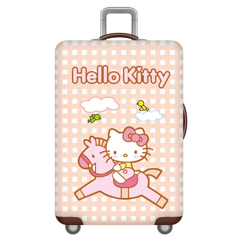 Anime Hello Kitty Thicken Luggage Protective Cover 18-32inch Trolley Baggage Travel Bag Covers Elastic Protection Suitcase Case