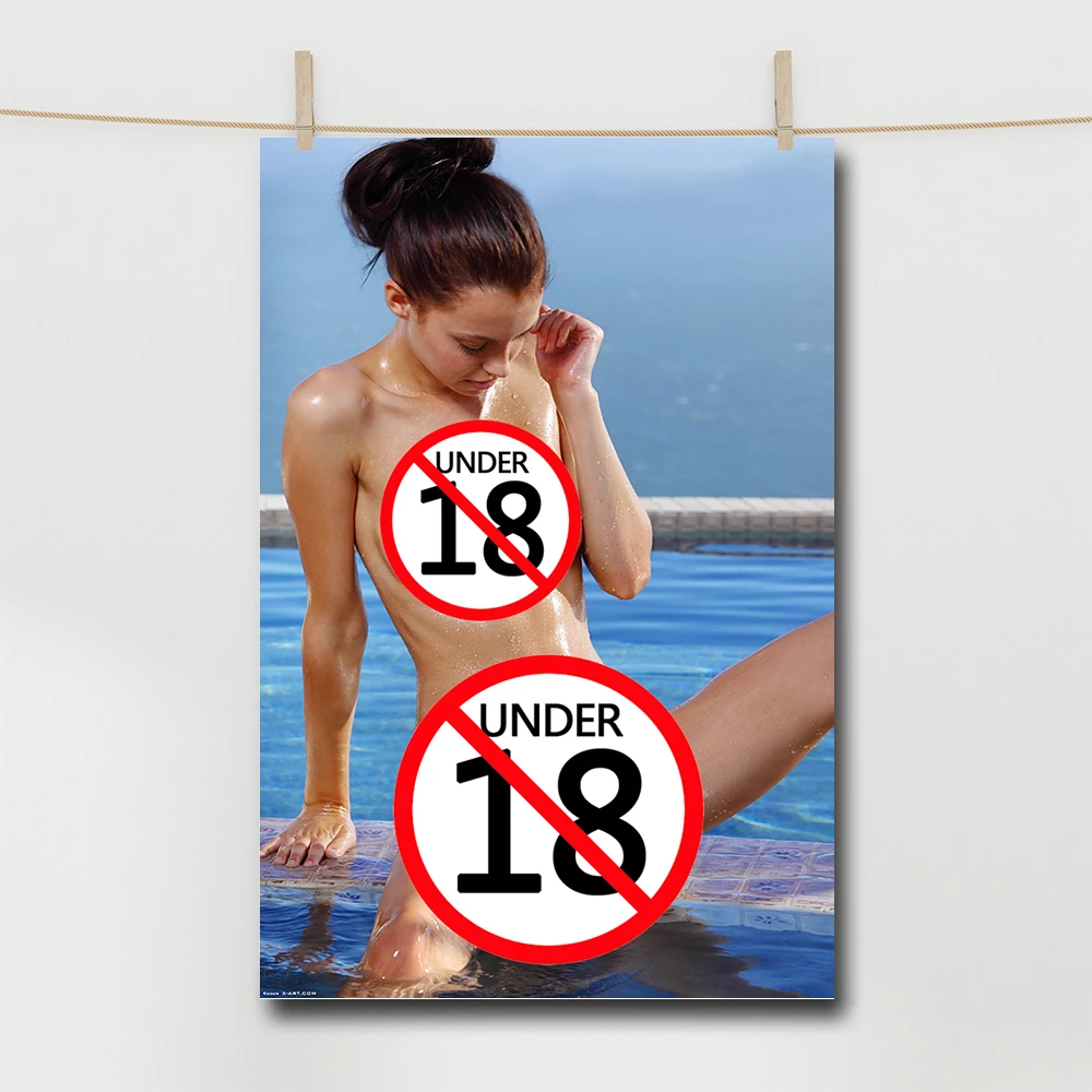 Naked Brunette Girl Uncensored Pussy Canvas Painting Waterproof Wall Art Poster Print For Boy Bedroom Home Decoration