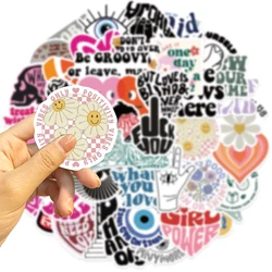 50PCS Inspirational Quotes Scrapbook Stickers DIY Diary Laptop Luggage Skateboard Graffiti Decal Fun Stylish Classic Toys