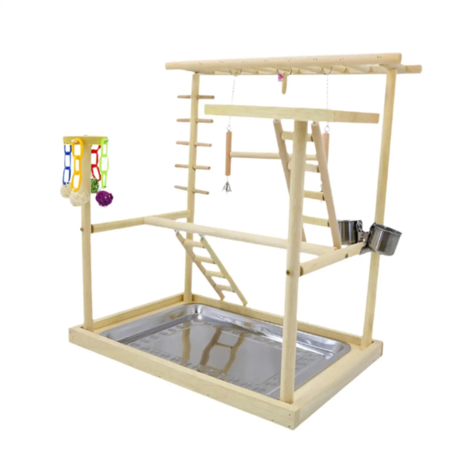 Bird Play Stand Bird Playground Exercise Activity Center Sturdy Multifunctional