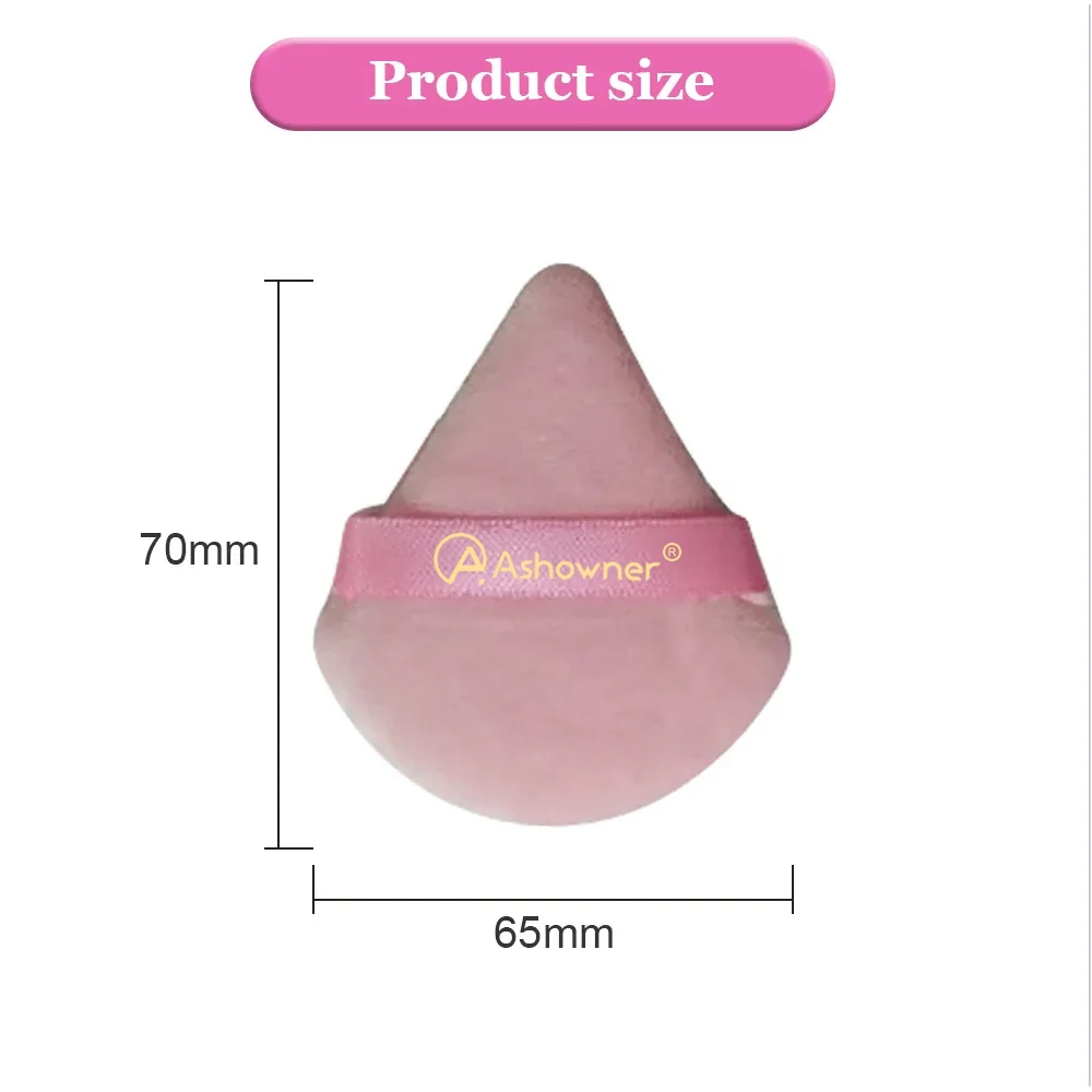 Miniesponja triangular de algodón suave para maquillaje facial, esponja de maquillaje lavable de terciopelo, 2/3/4/6 piezas