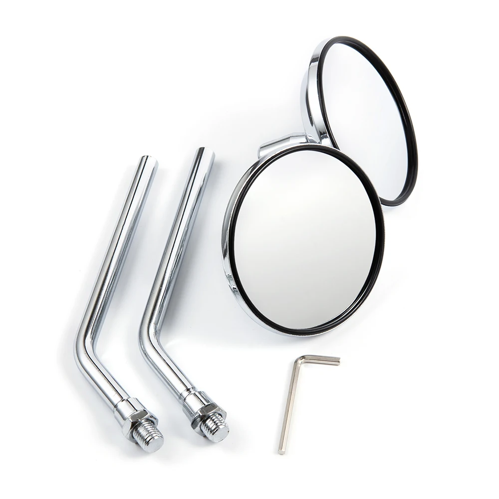 

Зеркало заднего вида для мотоцикла с винтами 10 мм, универсальное круглое ретро-зеркало для мотоциклов Cafe Racer