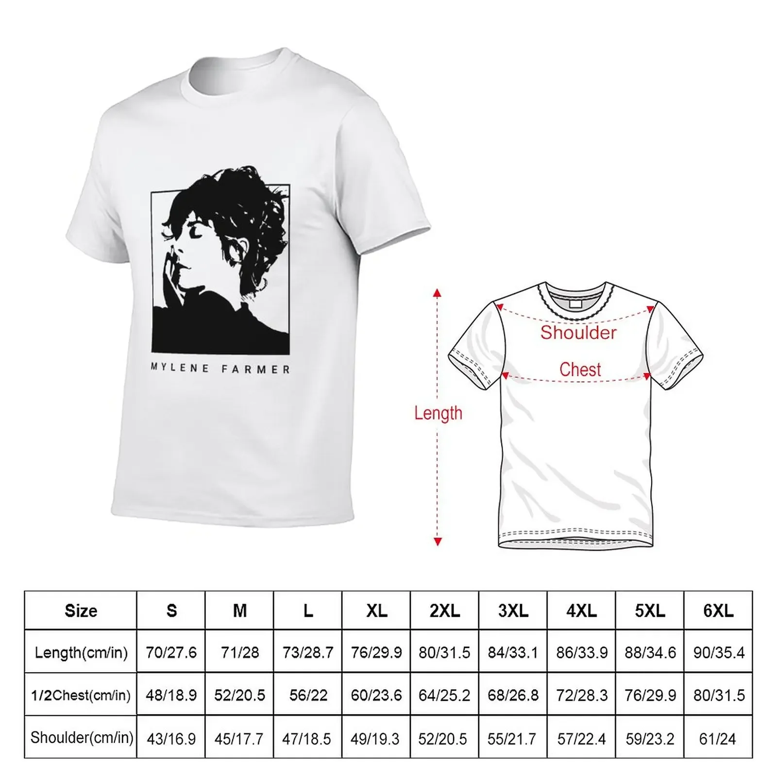 New Funny Men Mylene Farmer Illustration Awesome For Movie Fan T-Shirt tees Short sleeve Anime t-shirt designer t shirt men