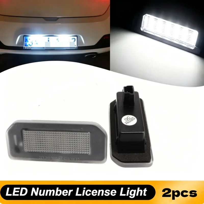 2pcs Error Free 3W 12V for Tesla Model 3 Y 2017 2018 2019 2020 2021 2022-2025 White SMD 18 LED Number License Plate Lights Lamps