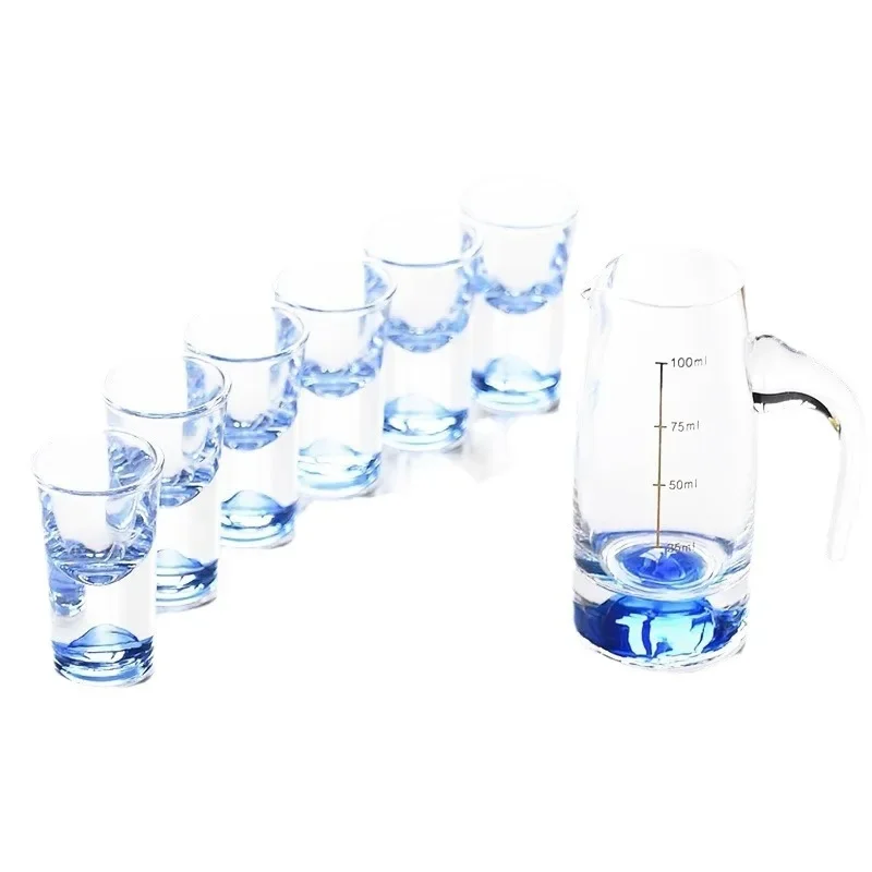 

Light luxury high-end Baijiu cup crystal glass gold foil wine dispenser, high-end household set whole wine set small wine