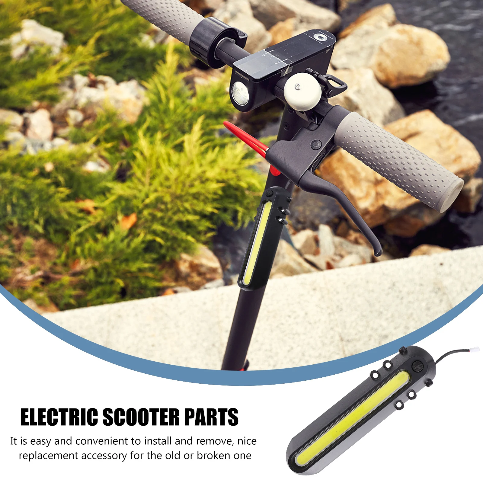 

Universal LED Front Headlight for Electric Scooter 5/5.5/6.5 Inch Carbon Fiber Aluminum Alloy Scooters for Outdoor