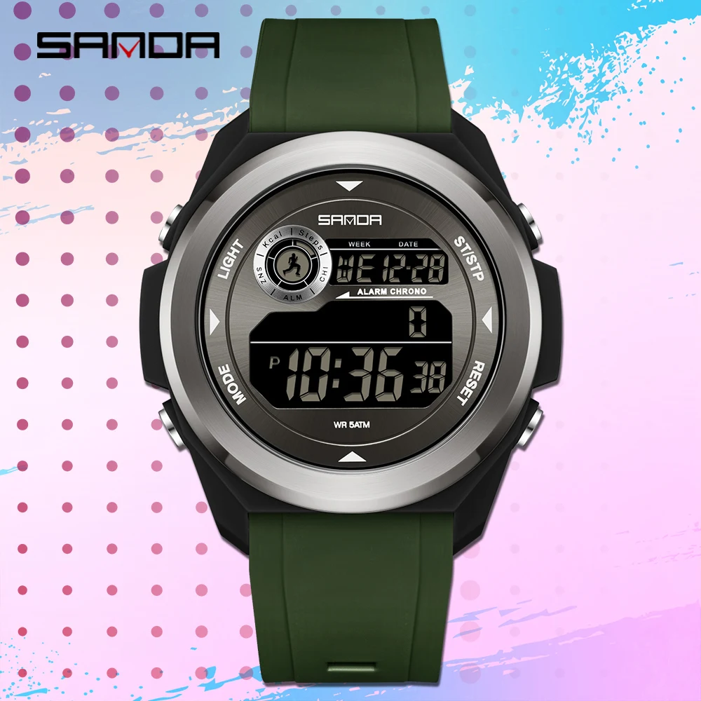 

SANDA 2203 Роскошные военные часы мужские из нержавеющей стали водостойкий светящийся будильник наручные часы кварцевые мужские Relogios Masculino