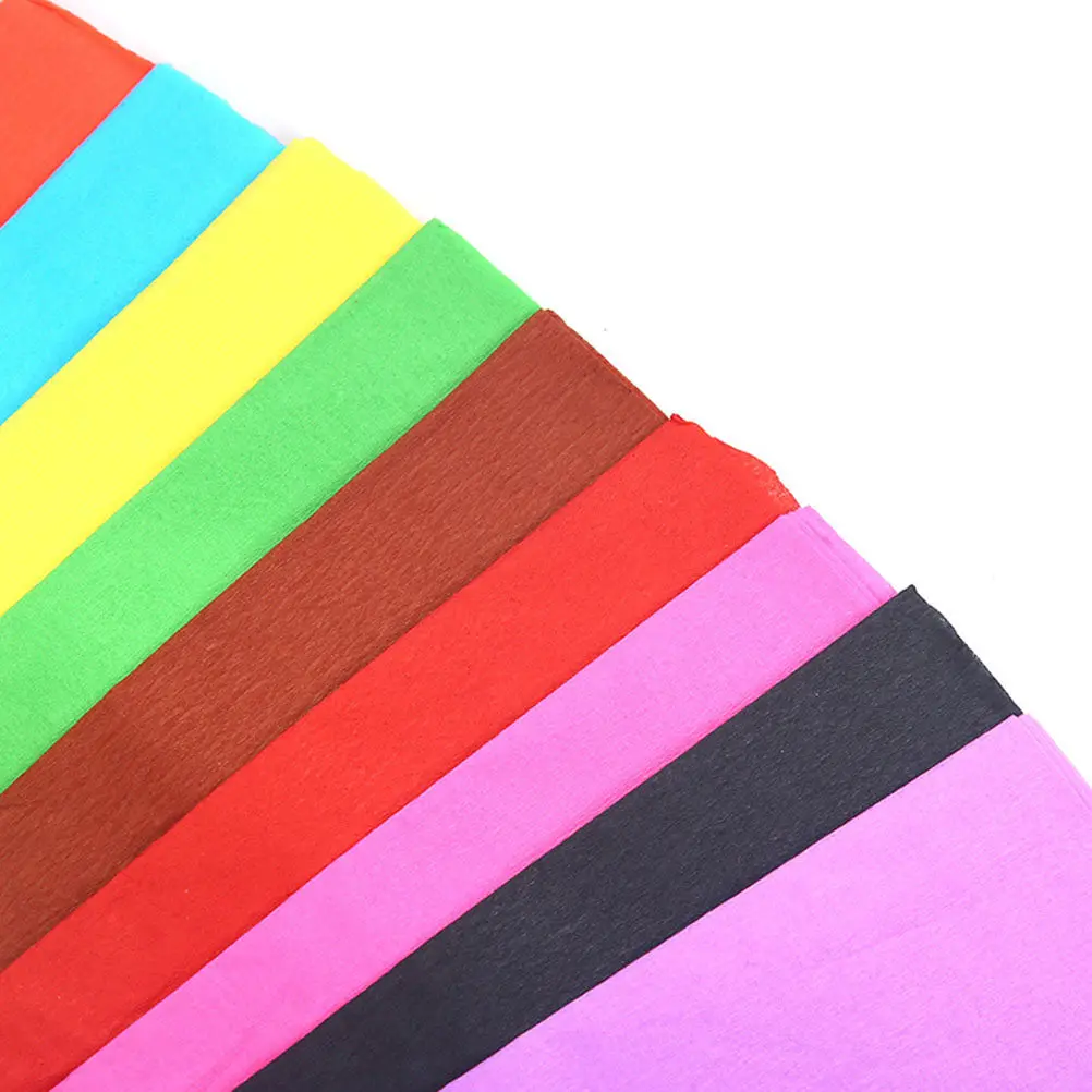 10Sheets Assorted Color Crepe Paper for DIY Crafts Eco Friendly Safe Non Fade Flexible Craft Paper for Kids Handmade Flowers