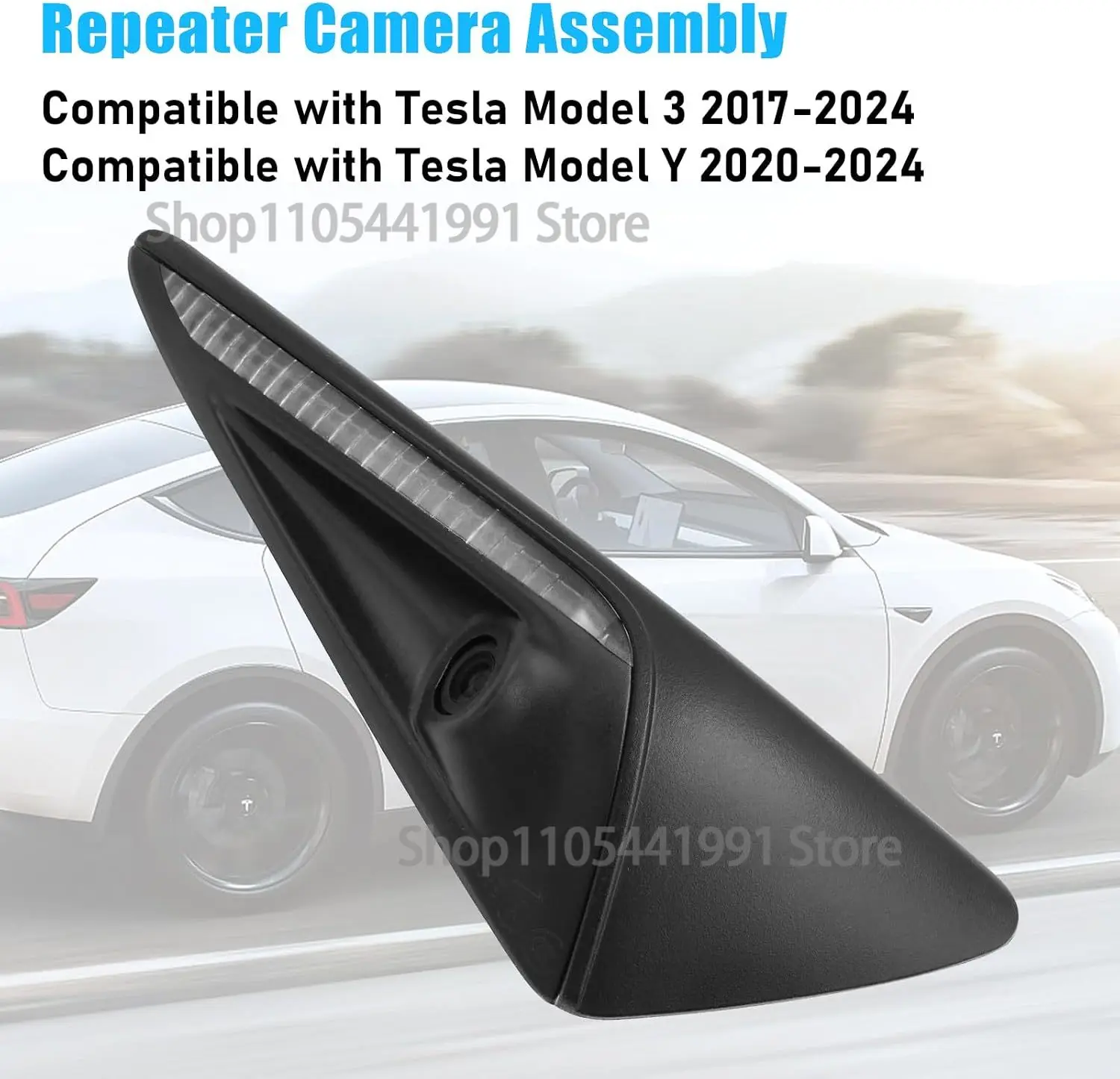 Side Repeater Camera Assembly for Tesla Model 3 Y 2017-2024 Front Fender Turn Signal Camera 1125107-05-J, 1125106-50-H/J/05-J