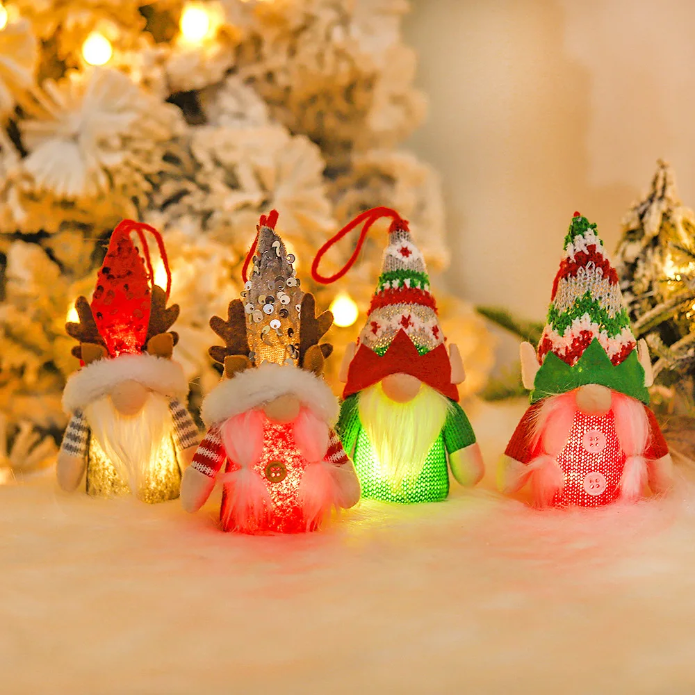 New 4 Styles Glowing Gnome Christmas Faceless Doll Merry Christmas Home Decoration Navidad Natal Gift New Year Christmas Gifts