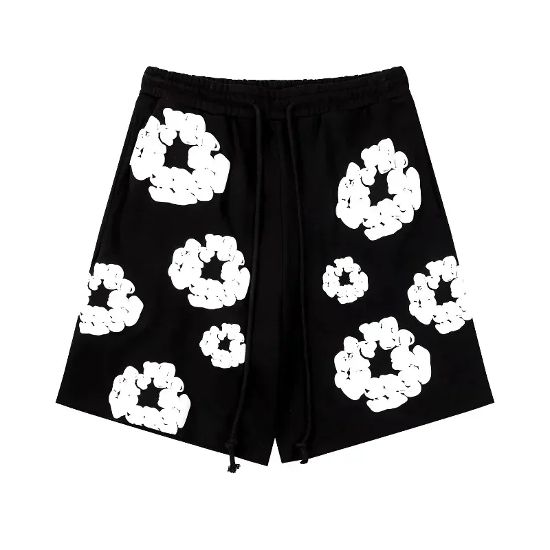 American Fashion Brand Foam 3D Printed Shorts For Couples Unisex Loose Oversized Summer Women Casual Half Pants