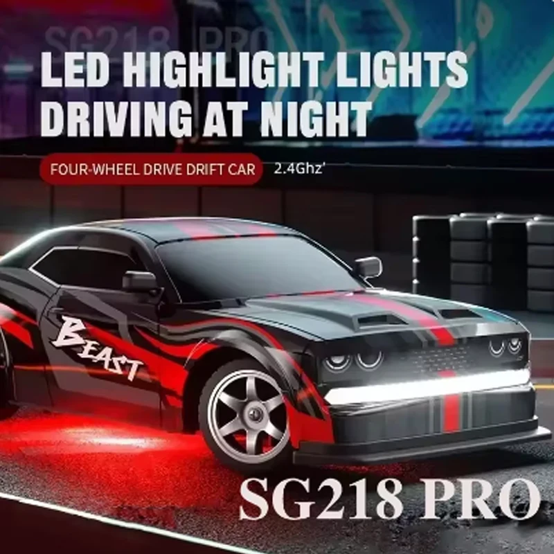 Новый пульт дистанционного управления 4WD RC Car SG218 Pro 2.4G ​ ​ Автомобиль 1 Tahun16, высокоскоростной спортивный автомобиль для дрифта со светодиодной подсветкой, игрушка для мальчика для детей, подарок