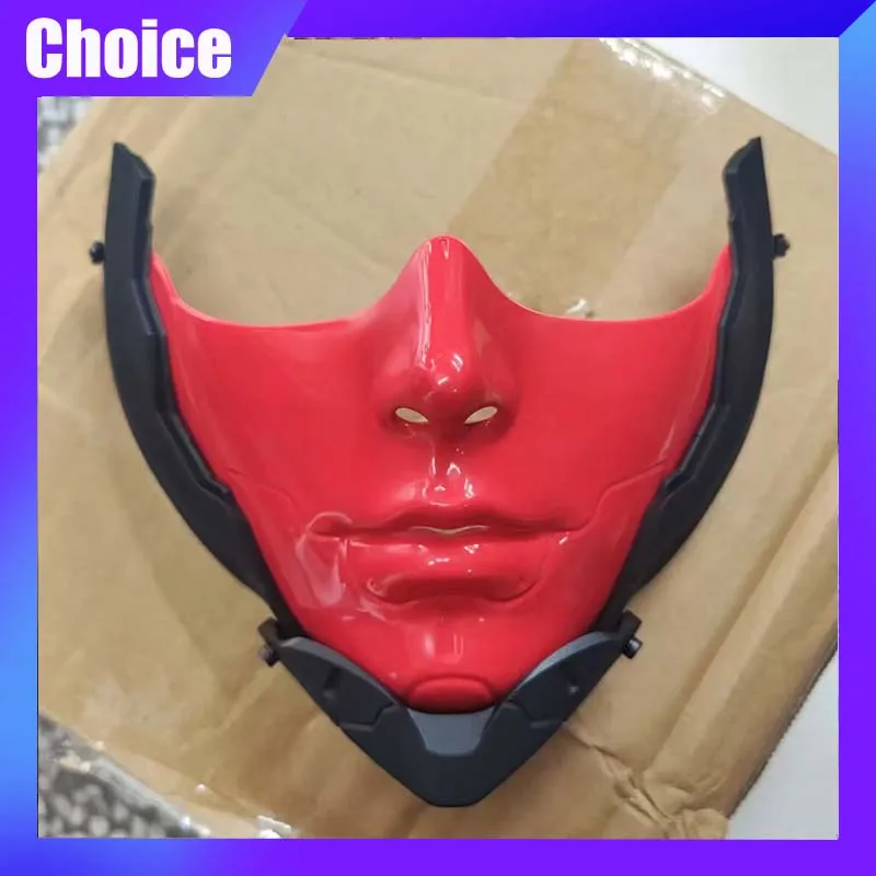 

Cyberpop Punk Half Face Mechanical Mask Halloween Cosplay Costumes Red Mechanical Mask Cos Mechanical Soldier Party Props Gift