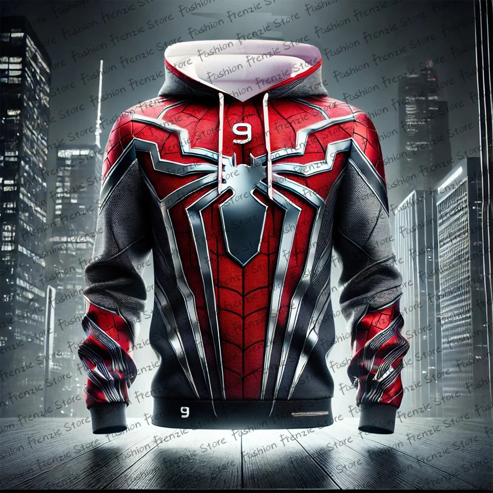 Marvel Spider Man Hoodie Kids Cosplay Hoody Baby Boy Girl Hoody No 9 Sports Hoodie Fleece Warm Pullover Kids New Year Gift