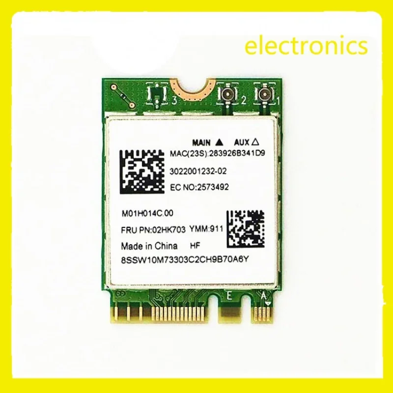 For E460 E465 E470 E475 E560 E570 WiFi Wireless AC Card RTL8822CE Bluetooth5.0 - Compatible with FRU Network Card 02HK703