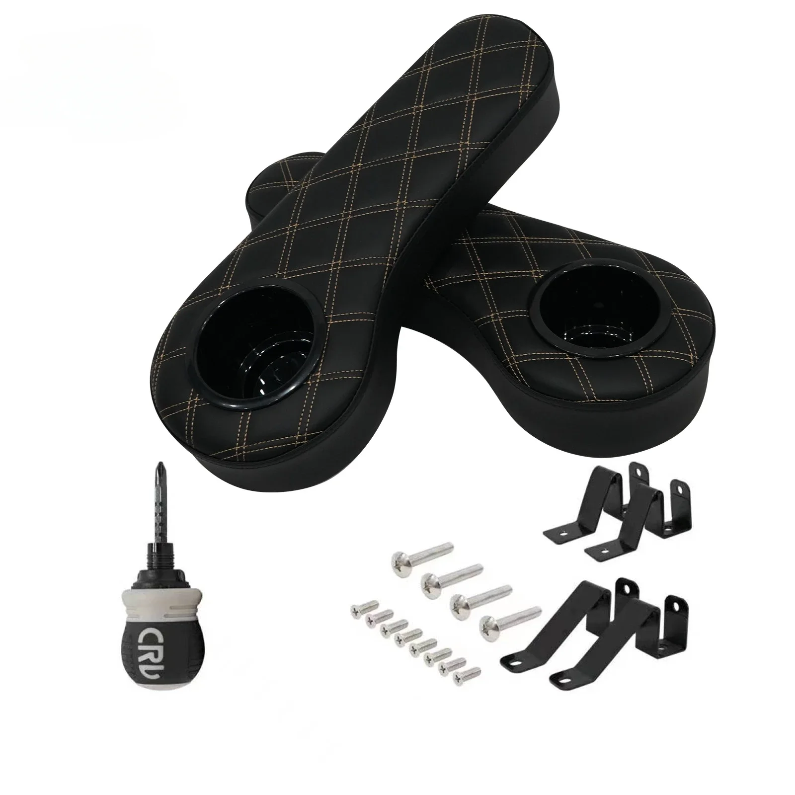 

Ball Cart Foam Armrest Black with Installation Package in Large Diamond Shape
