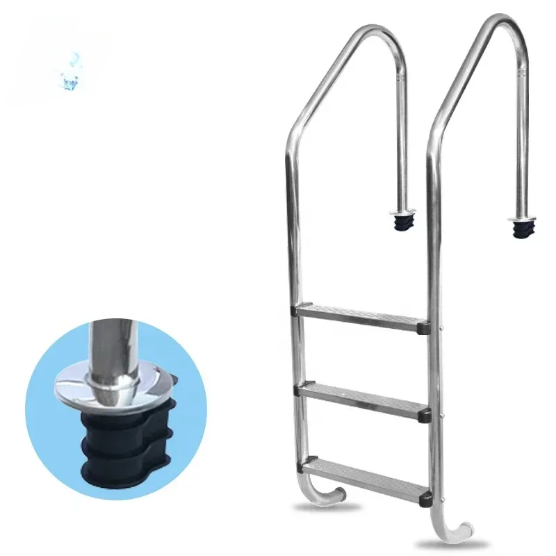 supply Stainless steel for 304/316 safety Handrail durable Ladder for Swimming Pool/water park