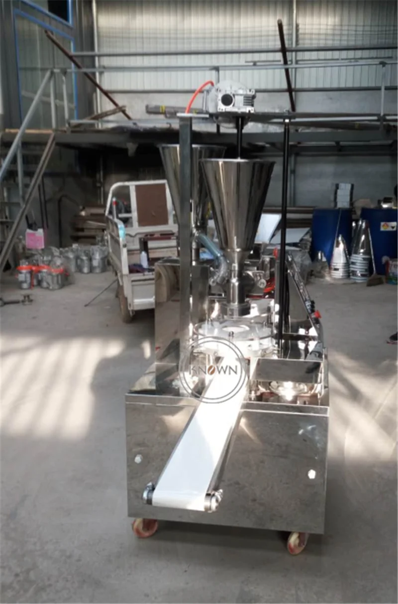 Stainless Steel Double Hopper Automatic Momo Roti Making Machine Chinese Baozi Maker
