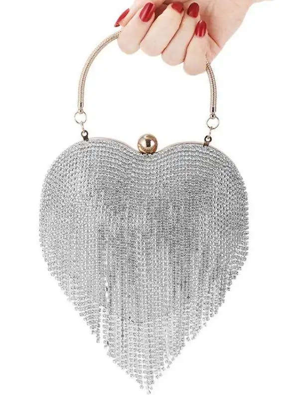 silver-rhinestone-evening-bag-heart-pattern-clutch-women's-fashionable-accessories-functional-small-bag-wallets