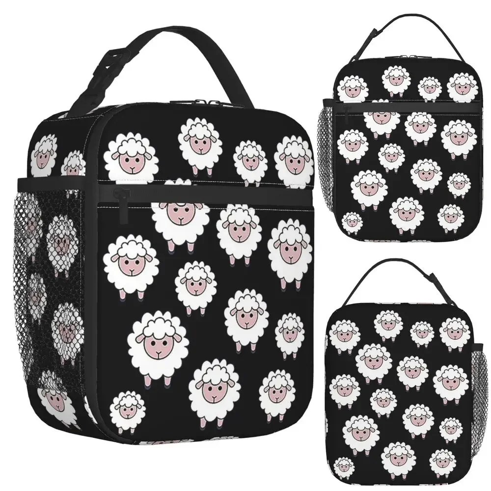 A Big Sheep Gang A Sweet Herd Of Sheep Is Watching You I Love Sheep Insulated Lunch Bag Food Boxes Thermal Lunch Box Tote