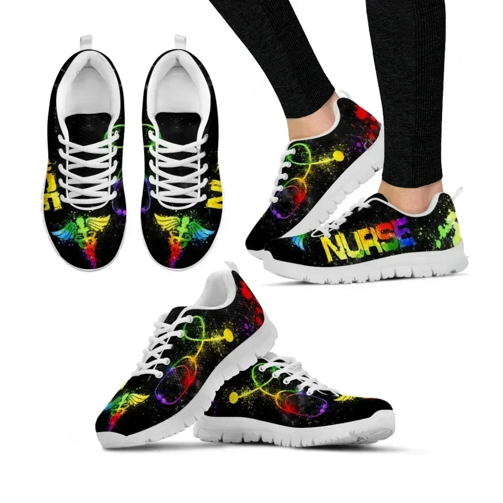 

Модные легкие женские кроссовки на платформе с сетчатым верхом для медсестер, спасателей и скорой помощи, с принтом, для активного отдыха