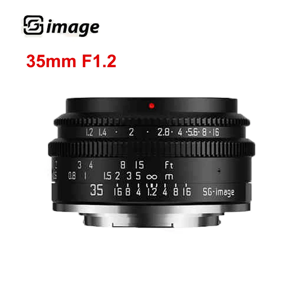 SGimage 35mm F1.2 Large Aperture APS-C Camera Lens Portrait Mirrorless Len For Sony E Fujifilm XF Canon Nikon Z mount