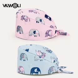 printing scrub cap With sweat towel wholesale adjustable size scrubs hat nursing hats for women medical scrubs hat nurse cap