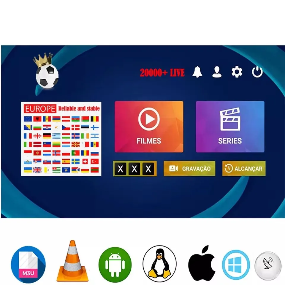 للتلفزيون 4K iptv 1080p كود جميع أوروبا قائمة مميزة إسبانيا فرنسا إيطاليا البرتغال ألمانيا هولندا بولندا أبومنت...