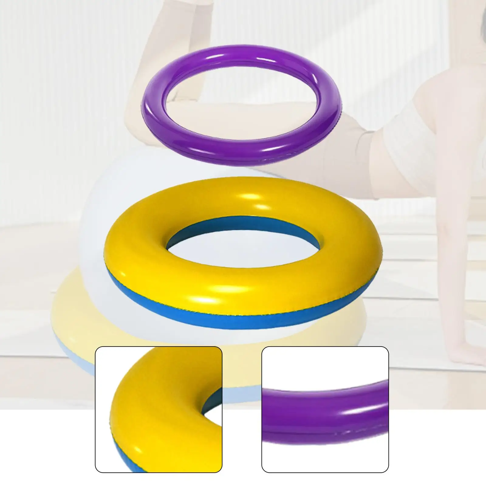 2 قطعة قاعدة كرة التمرين حامل كرة اللياقة البدنية يحمل في مكان غسالة تحديد المواقع المضادة للانزلاق للمنزل الصالة الرياضية مكتب تحديد مستديرة