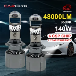 Bi Led H7 Projector Lens H4 360degree H11 H8 HB3 Led 9005 HB4 9006 Car Fog light Motorcycle Auto Lamp hi lo Beam 48000LM 12V 24V