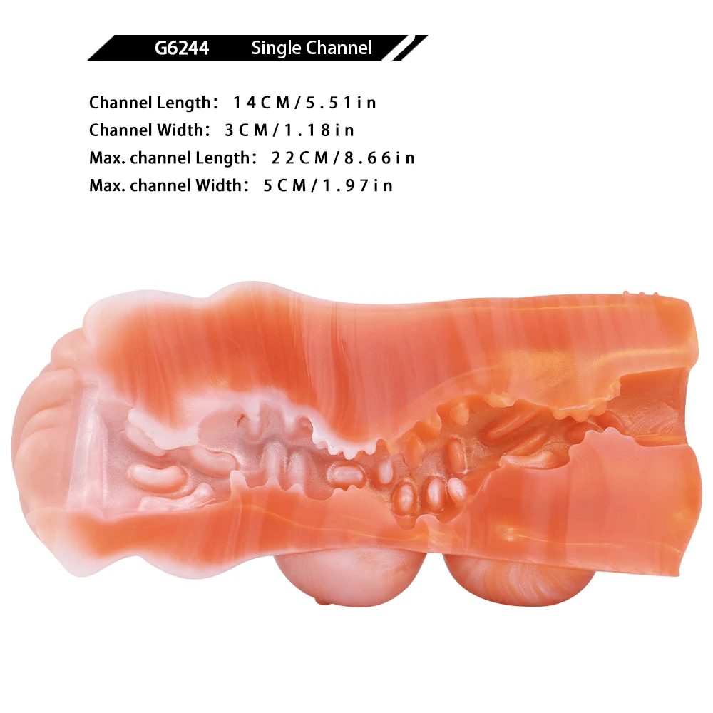 GEEBA 6244 Lifelike Cat Male Masturbator Soft Silicone Pocket Pussy Stroker Sex Toys For Men18+ Realistic Vagina Penis Exerciser