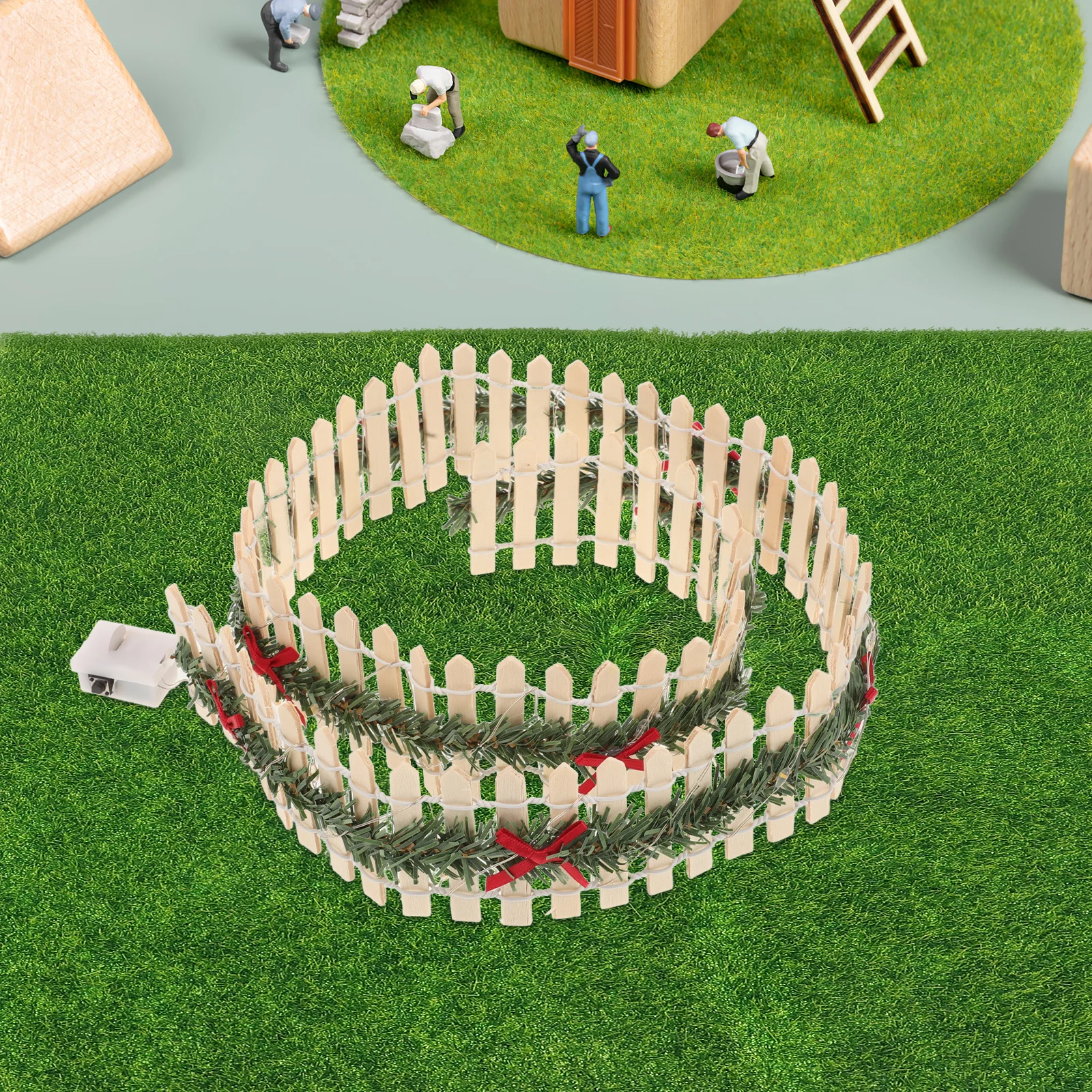 

Small Wooden Fence Diy Garden Decoration Decorative Mini Fake Miniatures Bonsai Fencing