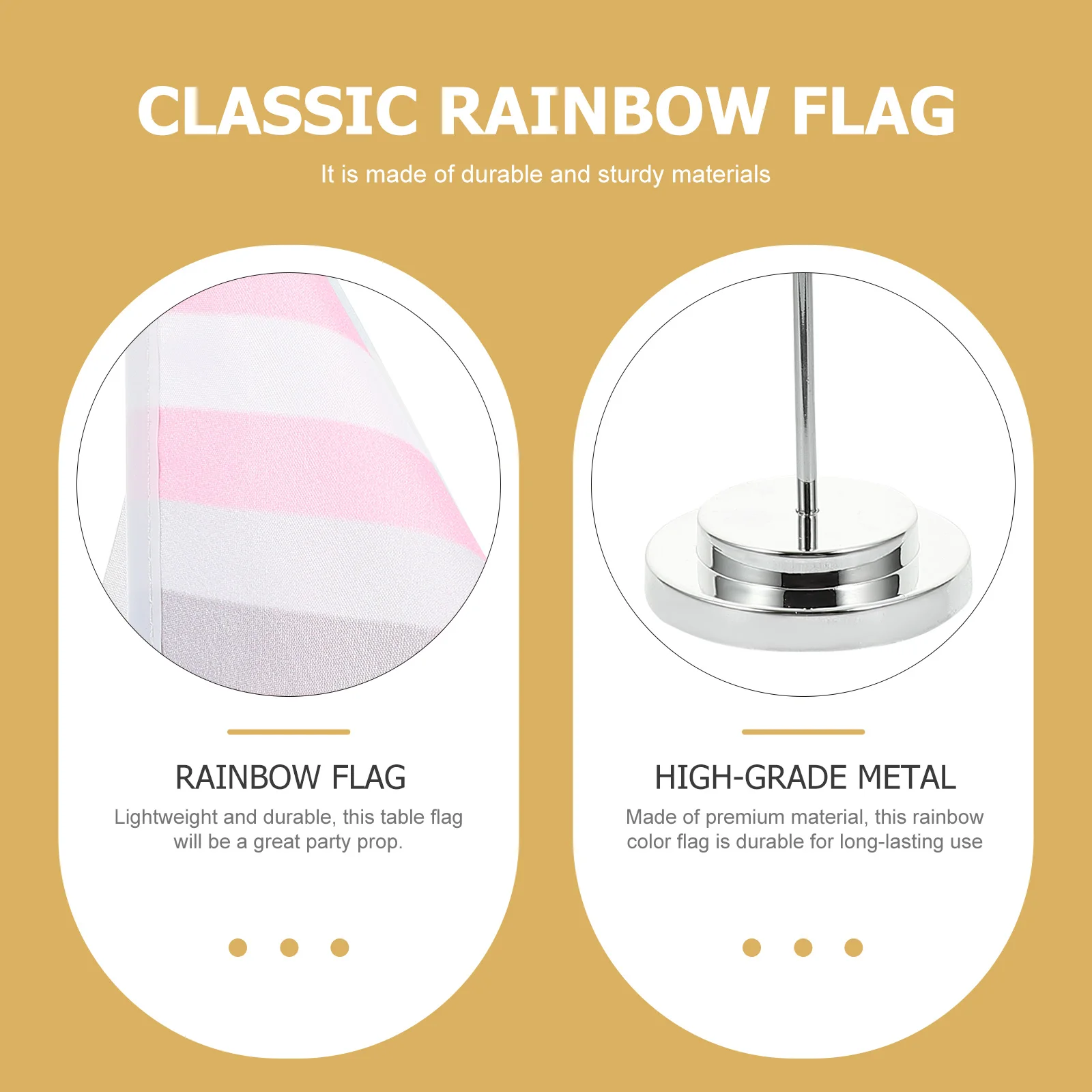 

Flag Stand Set Portable Pride Flags Small Desk Polyester Party Decoration Outdoor