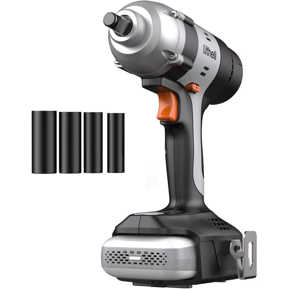 

20V Cordless Impact Wrench Kit with 2.0Ah Battery, 1/2 Drive, Up to 295ft-lbs Torque, 3000 IPM, 5 Torque Settings, 4 Sockets, Su