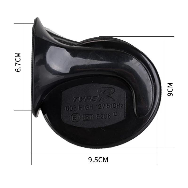 12v Snail Car Horn Motorcycle Horn High and Low Two Tone Car Horn Whistle Electric Horn