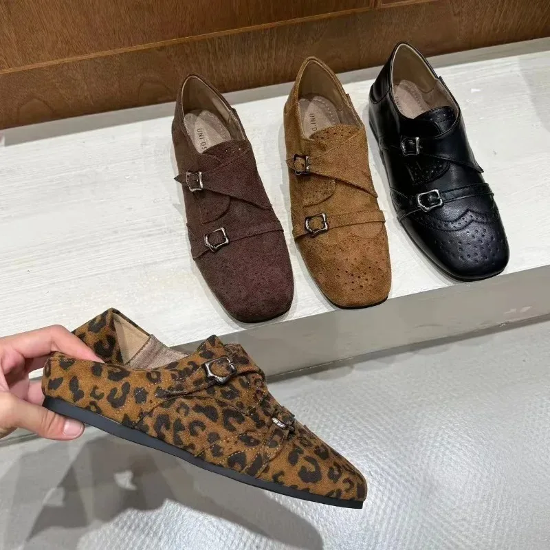

2025 кожаная удобная женская обувь на плоской подошве в стиле ретро, модная и качественная обувь большого размера, модные одинарные туфли
