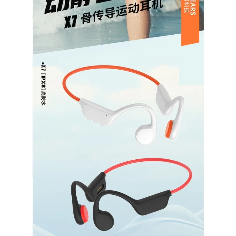 X7S Open‑Ear Bone Conduction Sports Headphone Built‑in 32G Memory Bluetooth Swimming Earphone