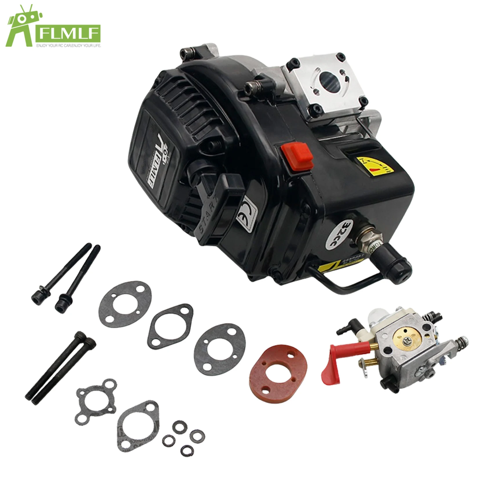 

2-stroke 4-hole 11HP 32CC or 30.5C or 9.5HP 29CC Reed Case Engine for 1/5 HPI ROFUN ROVAN KM BAJA LT FG GoPed RedCat Rc Car Part