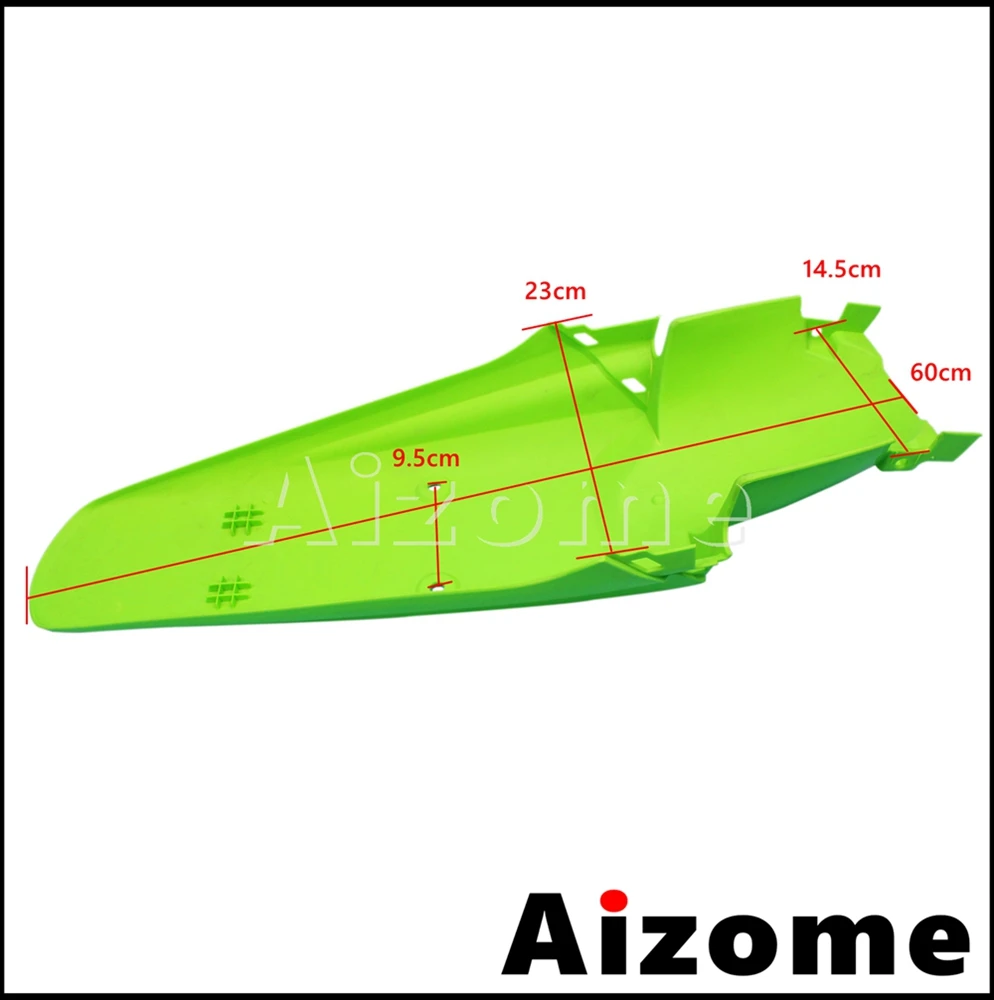 Green Motocross Fender Front Rear Off Road Mud Guard For Kawasaki KLX 250S 230 140 110 L KX 450 250 140 85 65 Dirt Bike Mudguard