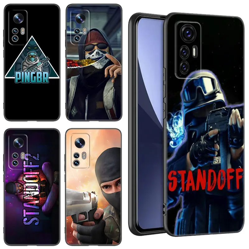 Hot Game STANDOFF-2 Black Silicone Phone Case For Xiaomi Mi 9 SE 8 10T 11 12 13 Lite 9T 11T 12S 12T 13T 14 Pro 5G NE 11i 12X