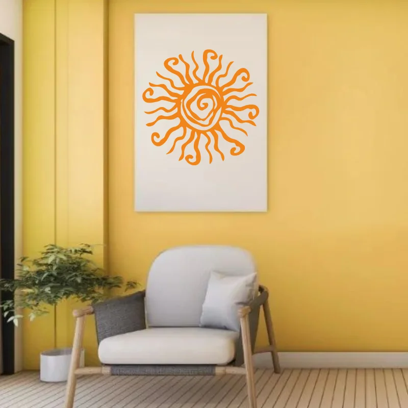 Wacky Sun Wall sticker Art Outdoor Decor Proof Wall Sculpture Ideal Kitchen Bathroom Living Room Decor glass window door  #230