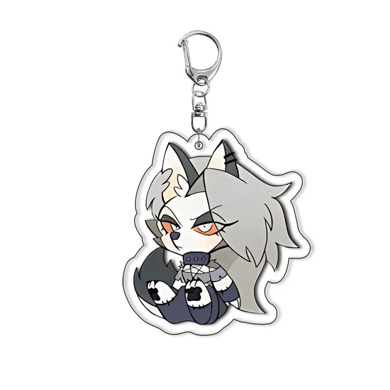 Hazbin Hotel New Acrylic Popular Anime Related Products Fun Keychain Bag Charms Pendant Q Version Creative Accessories Jewelry - Image 4