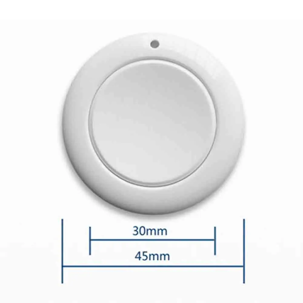 Round Shape 1 CH Button RF Transmitter Wireless Remote Control 433 MHz Roundness Design Remote Key Sticky Wall Panel For Gate