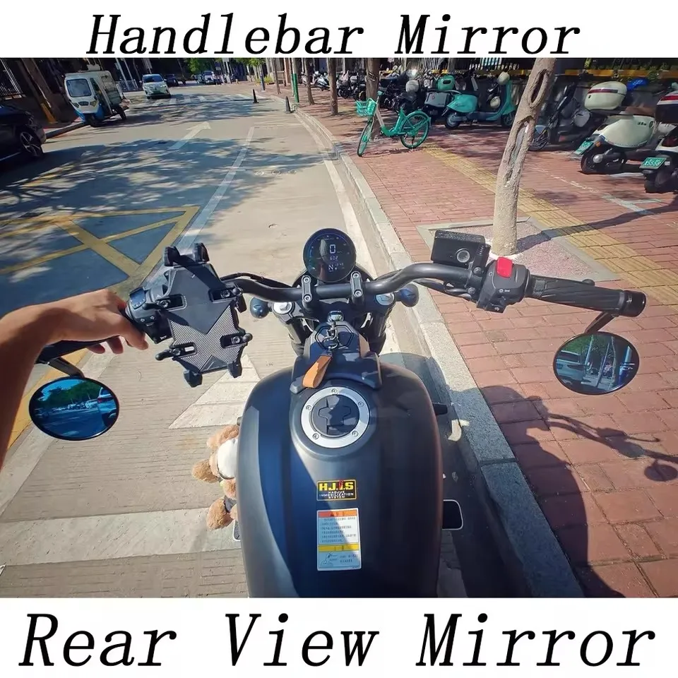 2025-2026 For CB650R MT-09 Model 7/8'' 22mm Motorcycle Bar End Mirrors Retro Handlebar Tip Rearview CNC Aluminum