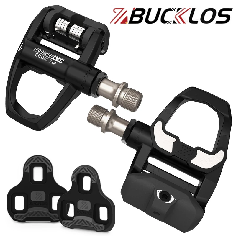 BUCKLOS Road Bicycle Clipless Pedal for Keo Ultralight Professional Road Bike Lock Pedal with Cleat Bicycle Self-locking Pedals