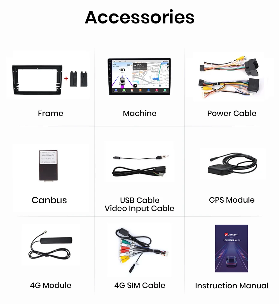 Junsun Qualcomm 8-Kern 360 ° Optionale Kamera, CarPlay, Android Auto Autoradio für Fiat Bravo 2007 2008-2012, 2-DIN-Systeme, Stereo, GPS, SWC, Bluetooth, FM, RDS, DSP, IPS-Bildschirm, intelligente Fahrzeugsysteme, KI-Sprachsteuerung, 4G, WLAN, 8-Kern-Prozessor, Plug&Play-Headunit – Detail 19
